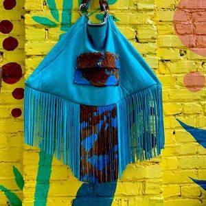 Handcrafted Leather Triangular Purse/Bag. Original. Only 1